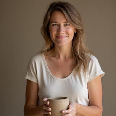 Professional headshot of Elara Vance, a skilled ceramic artist.